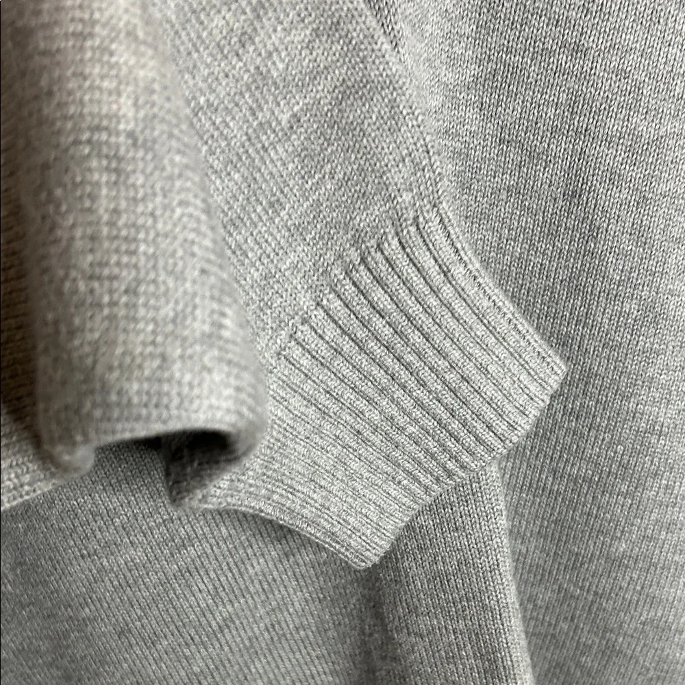 Tommy Hilfiger Gray V-Neck Sweater with Multicolor Stripes - Picture 8 of 11